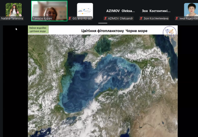 Спікерка спецкурсу Тамара Курач (КНУ імені Тараса Шевченка) презентує класифікацію та можливості сучасних систем ДЗЗ